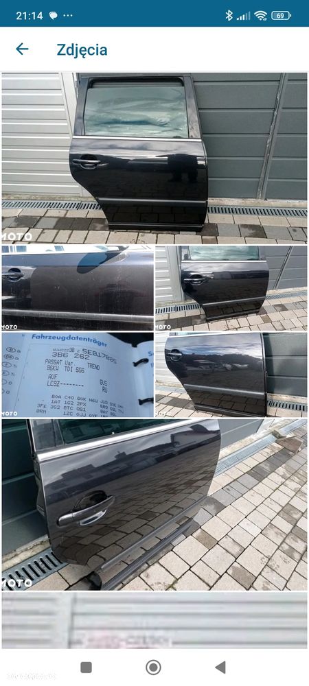 VW Passat B5  FL drzwi prawe tylne LC9Z - 1
