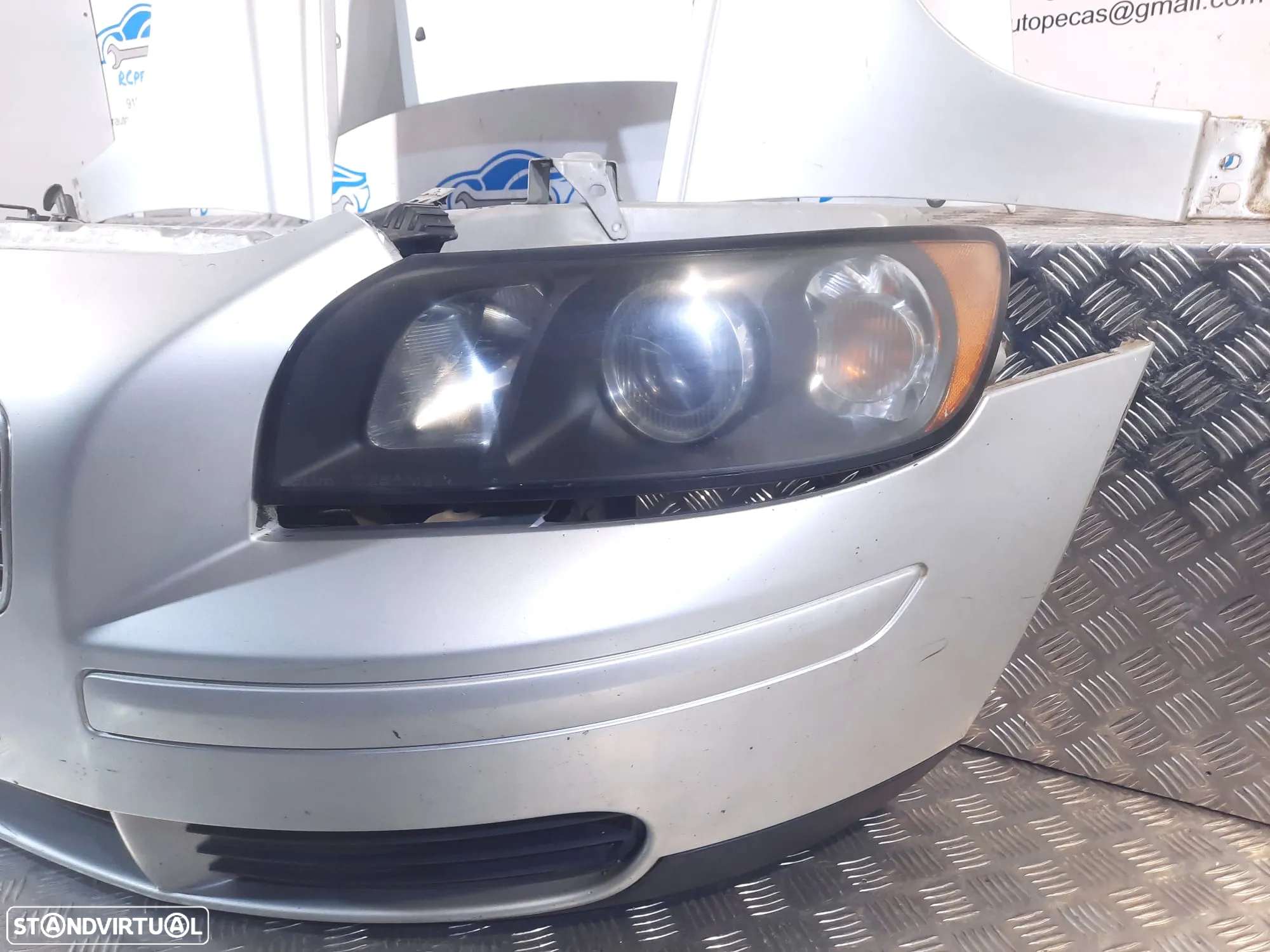FRENTE COMPLETA VOLVO S40 II 2 544 V50 II 2 MK2 545 FASE II 2 CAPOT PARACHOQUES GUARDA-LAMAS OTICAS RADIADOR VENTILADOR FRENTE FIBRA REFORÇO - 6