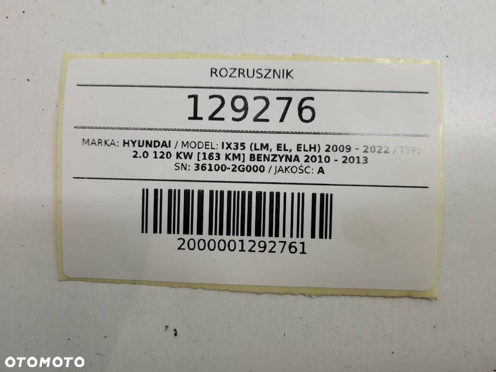 ROZRUSZNIK 2.0 B HYUNDAI IX35 SPORTAGE 36100-2G000 - 10