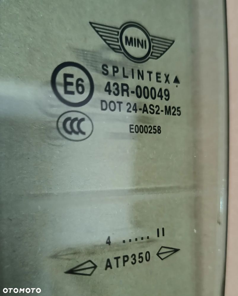 MINI R50 R52 R53 Szyba drzwi lewy przód AS2 - 5