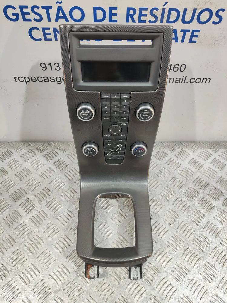 CONSOLA CENTRAL DISPLAY MULTIMEDIA COMANDOS CONTROLO CHAUFFAGE VOLVO S40 MK2 FACELIFT R-DESIGN ORIGINAL - 3