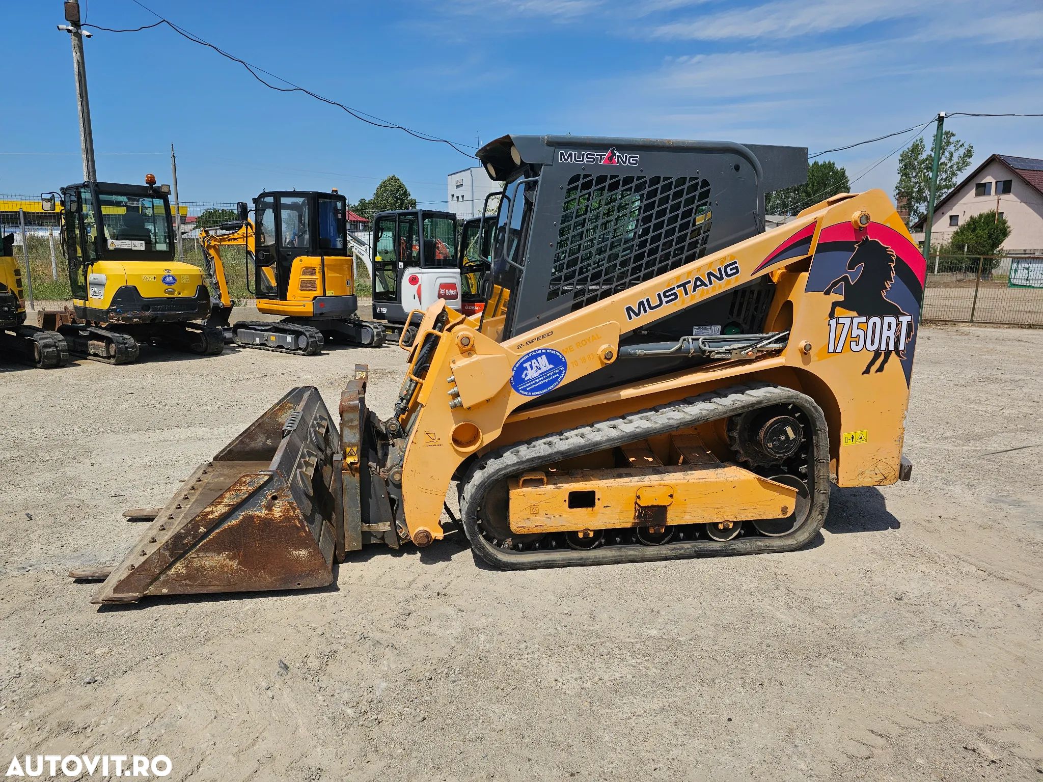 Mustang 1750 RT  airco highflow miniincarcator pe senile bobcat skid steer - 1