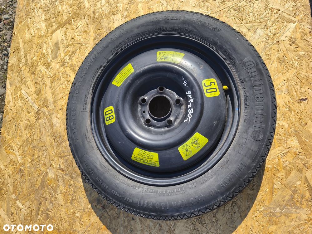 KOŁO DOJAZDOWE ZAPASOWE 125/85R16  5X108 16 CALI PEUGEOT CITREON OPEL TOYOTA - 3