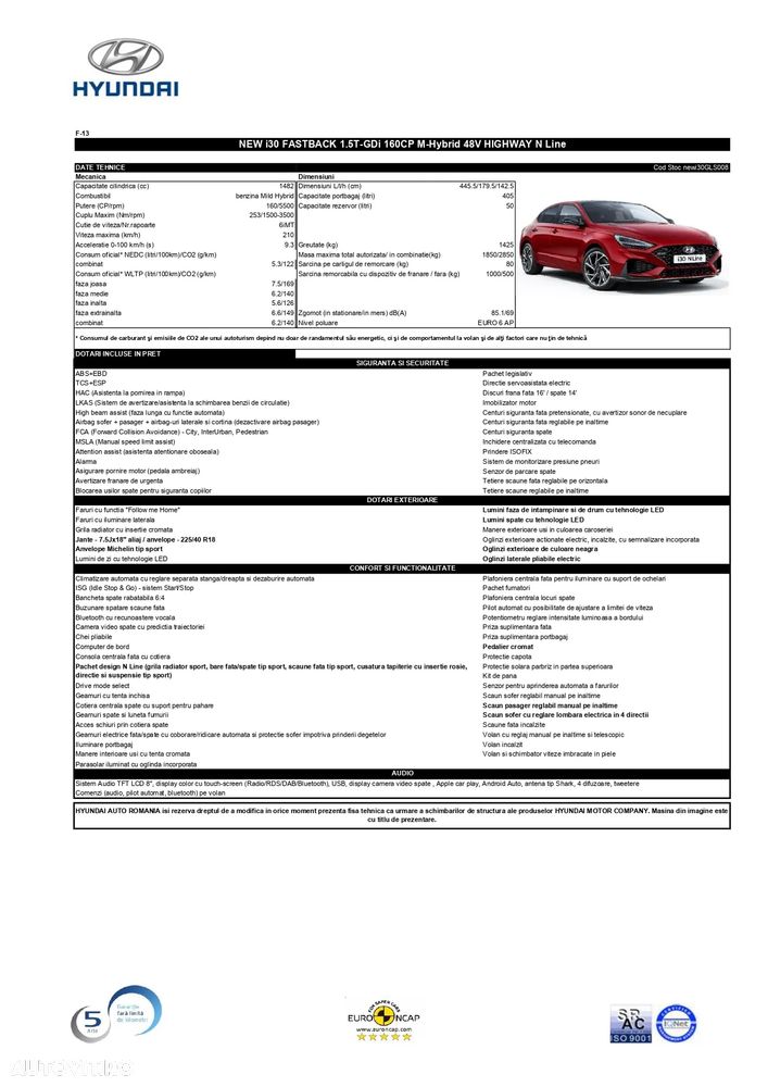 Hyundai i30 1.5 T-GDI MHEV 160CP Highway N-Line - 2