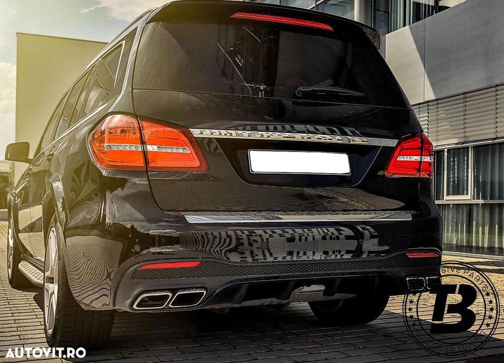 Difuzor Bara Spate cu Ornamente compatibil cu Mercedes GLS X166 GLS63 Design - 14