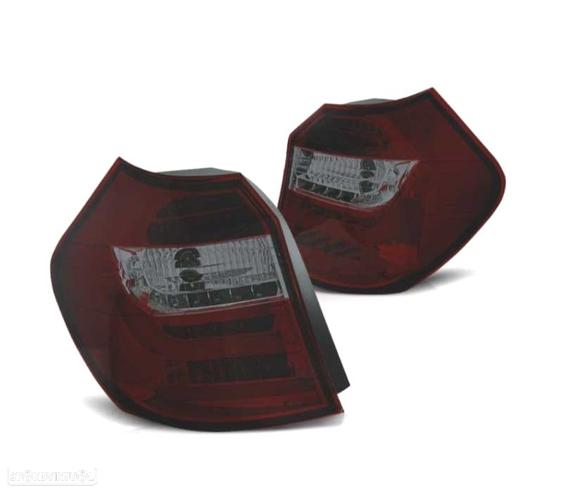 FAROLINS TRASEIROS LED PARA BMW SERIE1 E87 08-11 VERMELHO ESCURECIDO - 3
