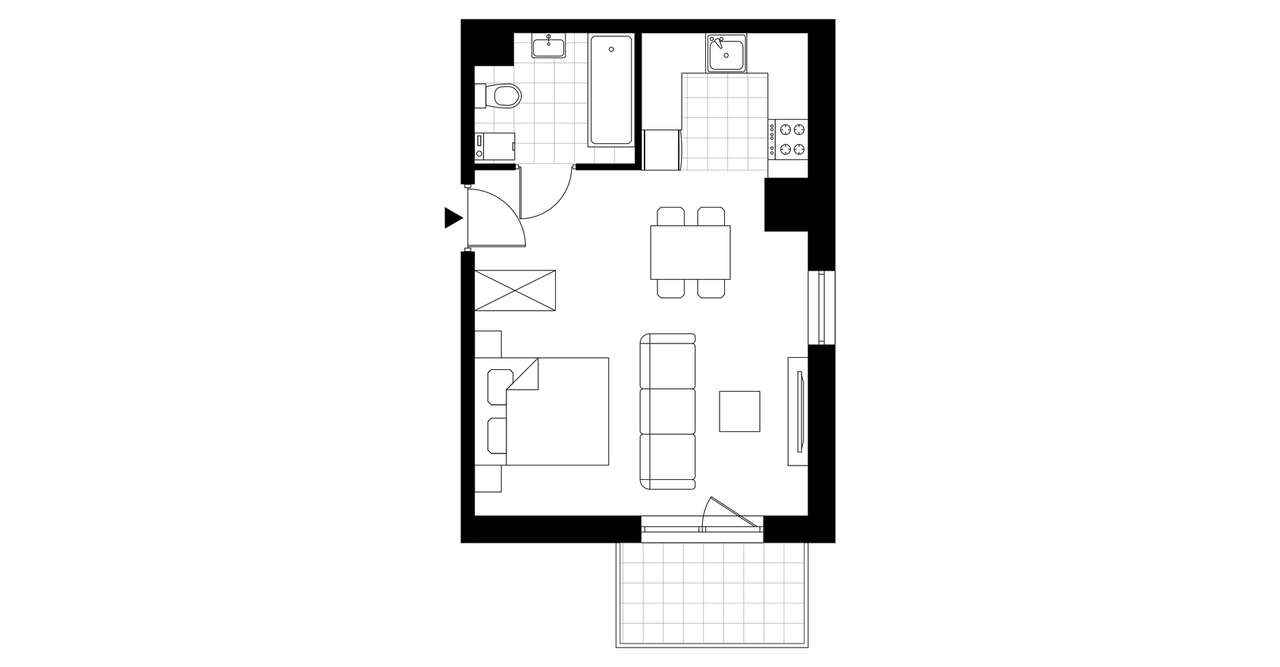 1-pokojowe mieszkanie 33m2 + balkon Bez Prowizji - Pełny obrazek: 3/12