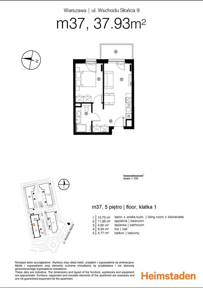 2-pokojowe | 37.93 m2 | Balkon | Internet w cenie | Bezpośrednio