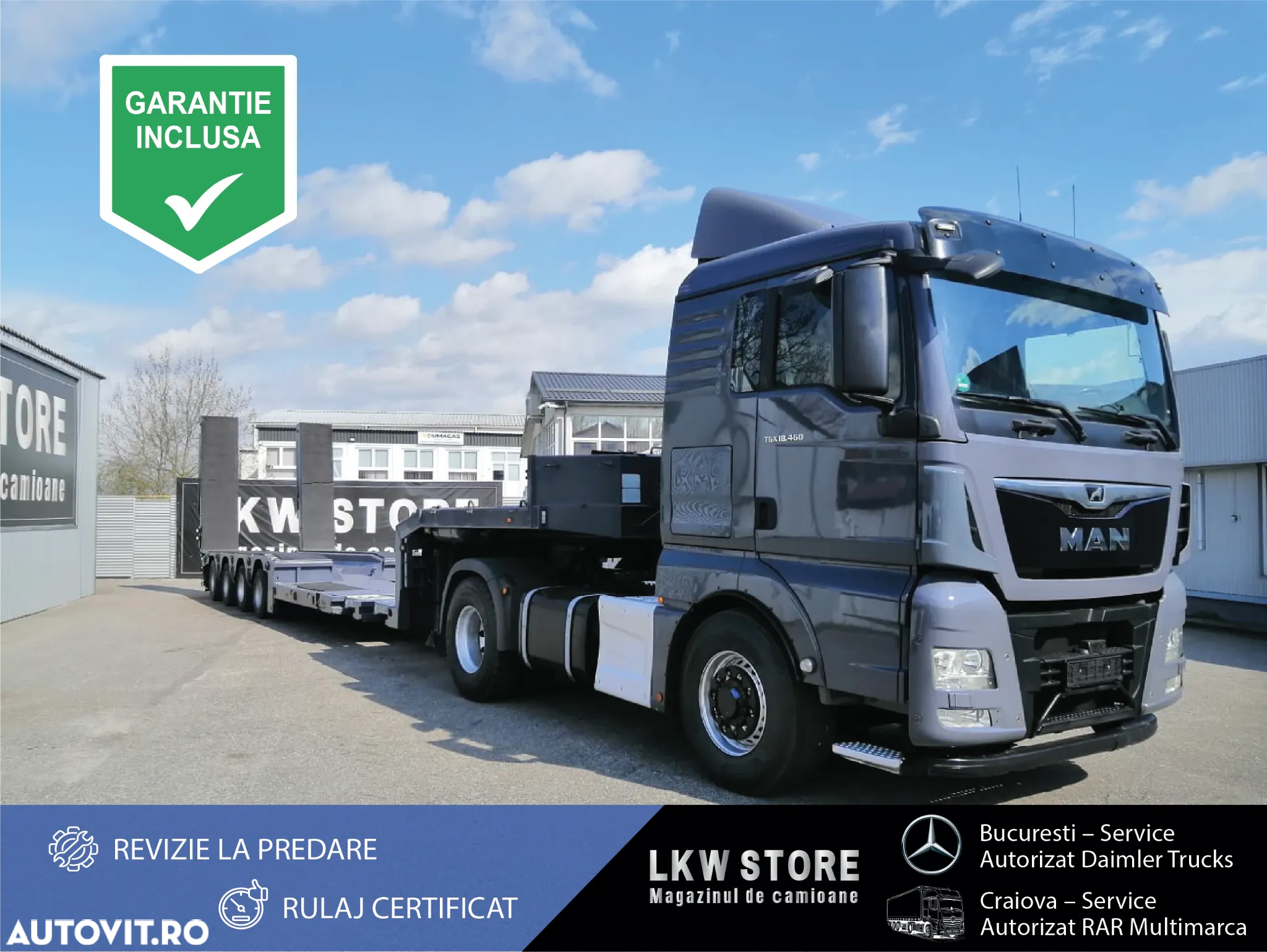 MAN Rata Leasing 813 Eur Cap Tractor MAN 18.460 TGX 4X4 +Trailer Langendorf, 4 Axe, 59 tone - 2