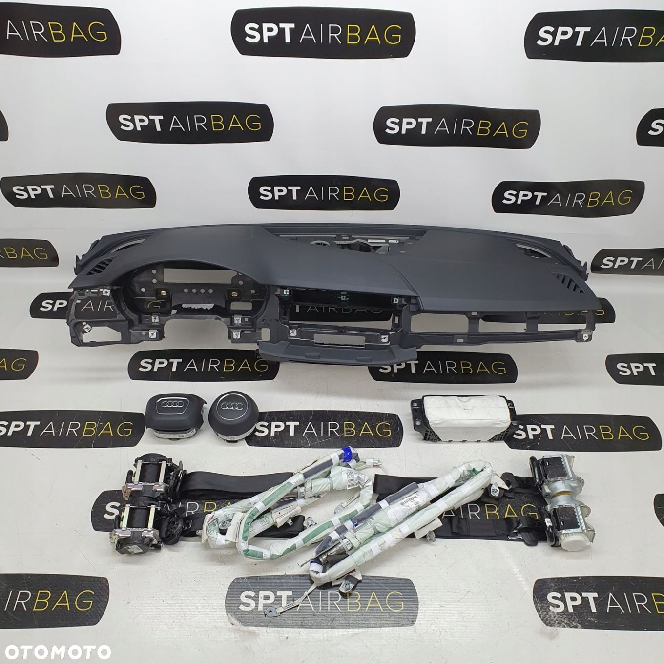 AUDI A4 B9 DESKA ROZDZIELCZA KONSOLA KOKPIT PULPIT PODUSZKI AIRBAG AIR BAG PASY KURTYNY KIT SET - 1