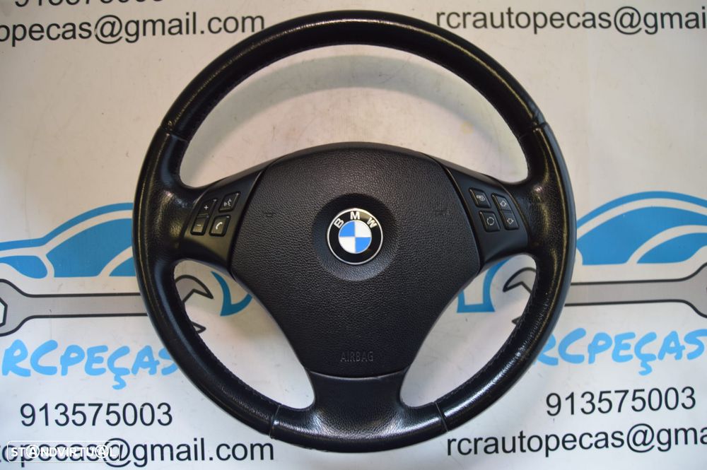 VOLANTE GUIADOR COMPLETO BMW SERIE 3 E92 COUPE 32306764547 6764547 E90 SEDAN E91 TOURING E93 CABRIO X1 E84 PELE AIRBAG COMANDOS MULTIFUNÇÕES CONTROLO - 11