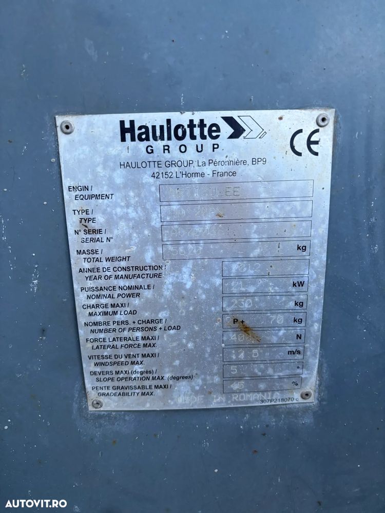 Haulotte 120PX 12m diesel 4x4 (A172) - 7