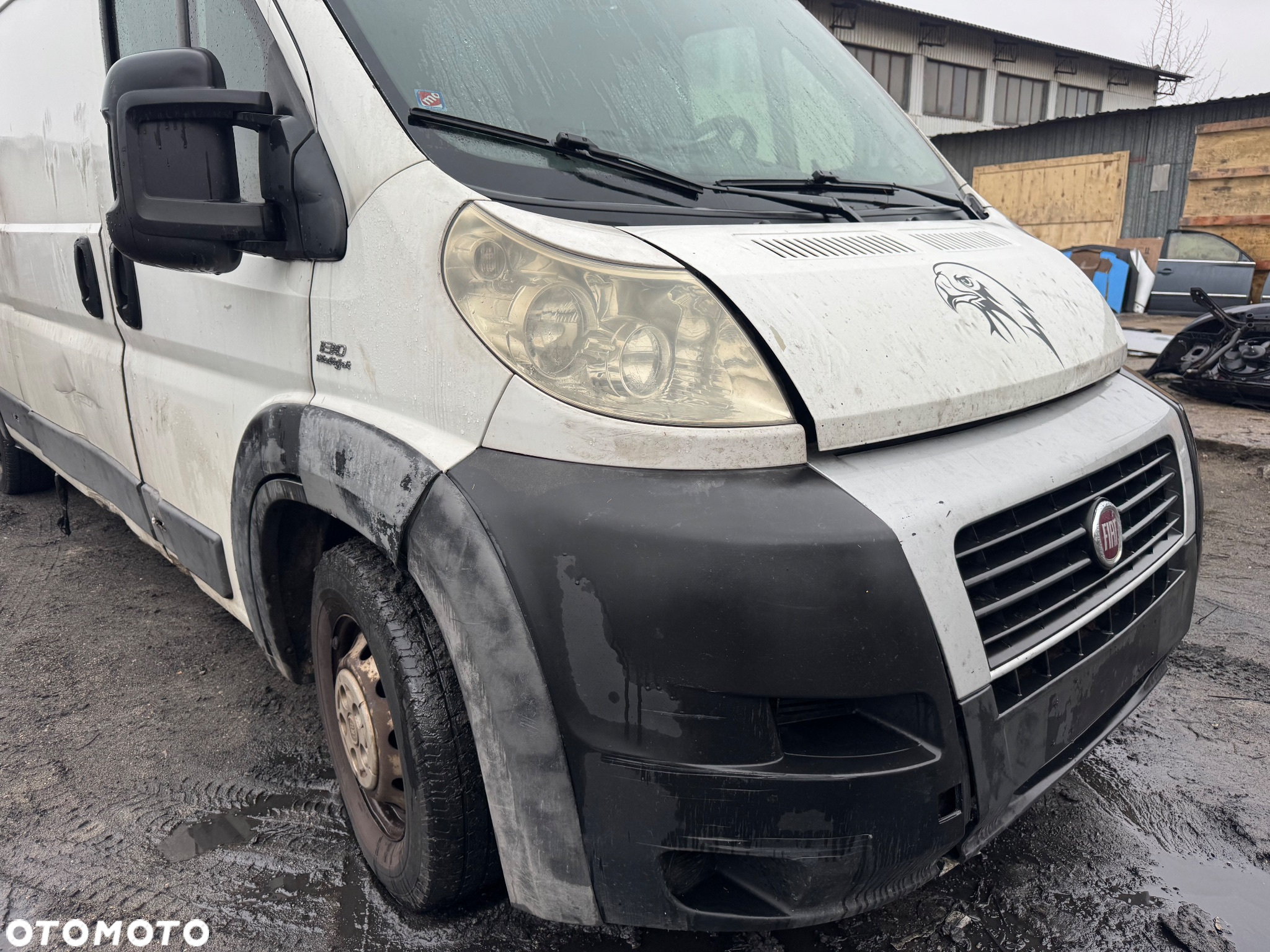 Fiat ducato 3 2006-2014 przód  kompletny biały błotniki drzwi pas przedni lampy grill maska zderzak drzwi tylne boczne wszystkie części do ducato - 3