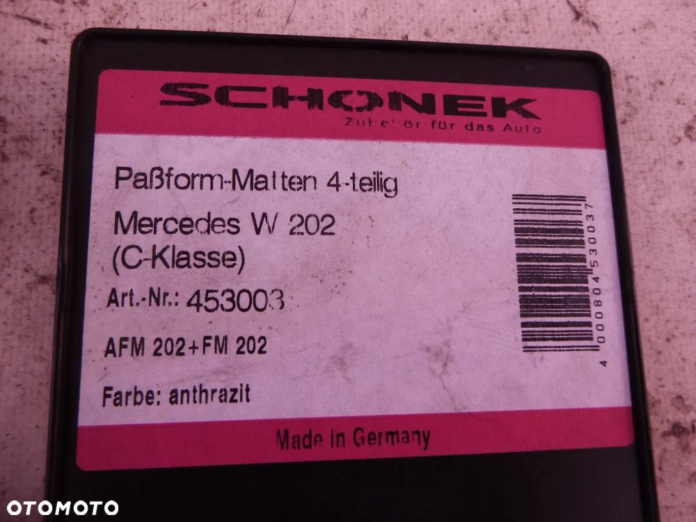 SCHONEK 453003 Dywaniki samochodowe KOMPLET 4x Mercedes W202 S202 C208 A208 - 2