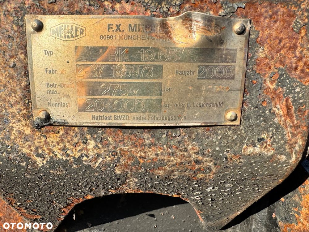 Hakowiec, urządzenie hakowe Meiller RK 19.65 S, 2000r. - 3