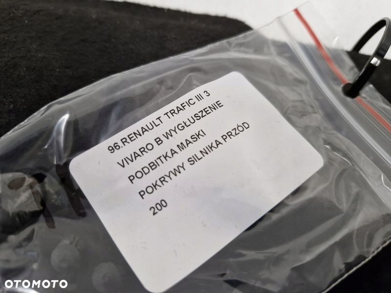 RENAULT TRAFIC III 3 VIVARO B WYGŁUSZENIE PODBITKA MASKI POKRYWY SILNIKA - 6