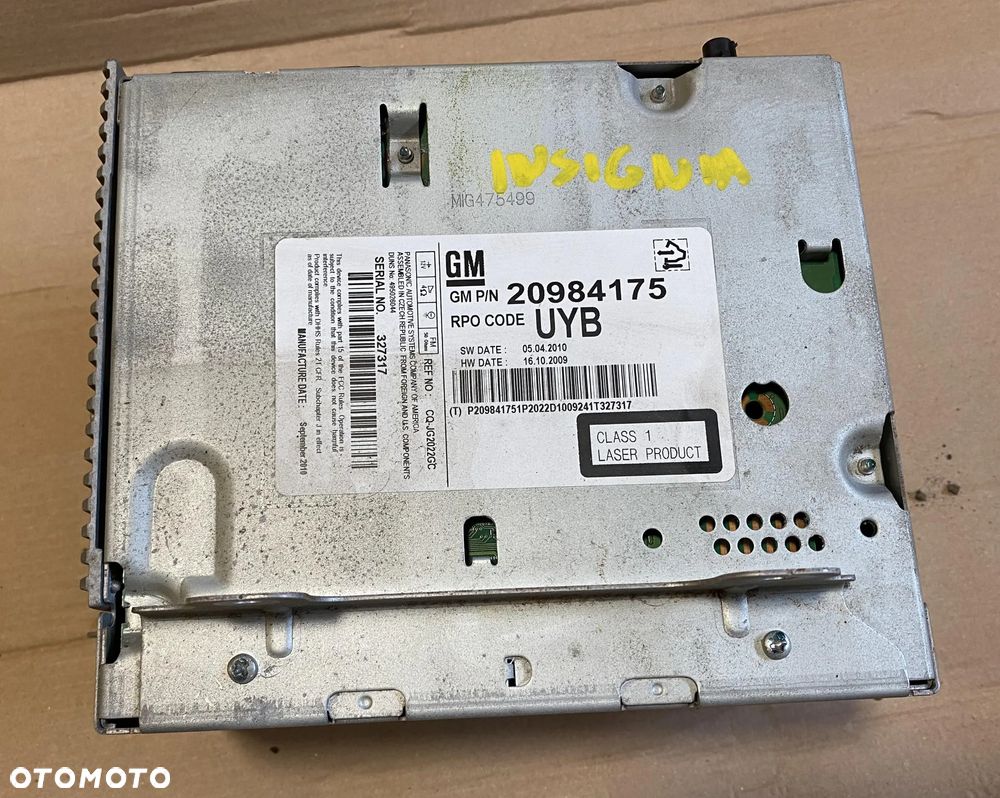 Radio CD czytnik Opel Insignia A OE - 2