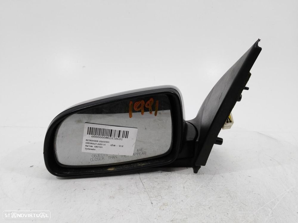 ESPELHO RETROVISOR ESQUERDO CHEVROLET AVEO / KALOS FASTBACK 2008 -13027424 - 4