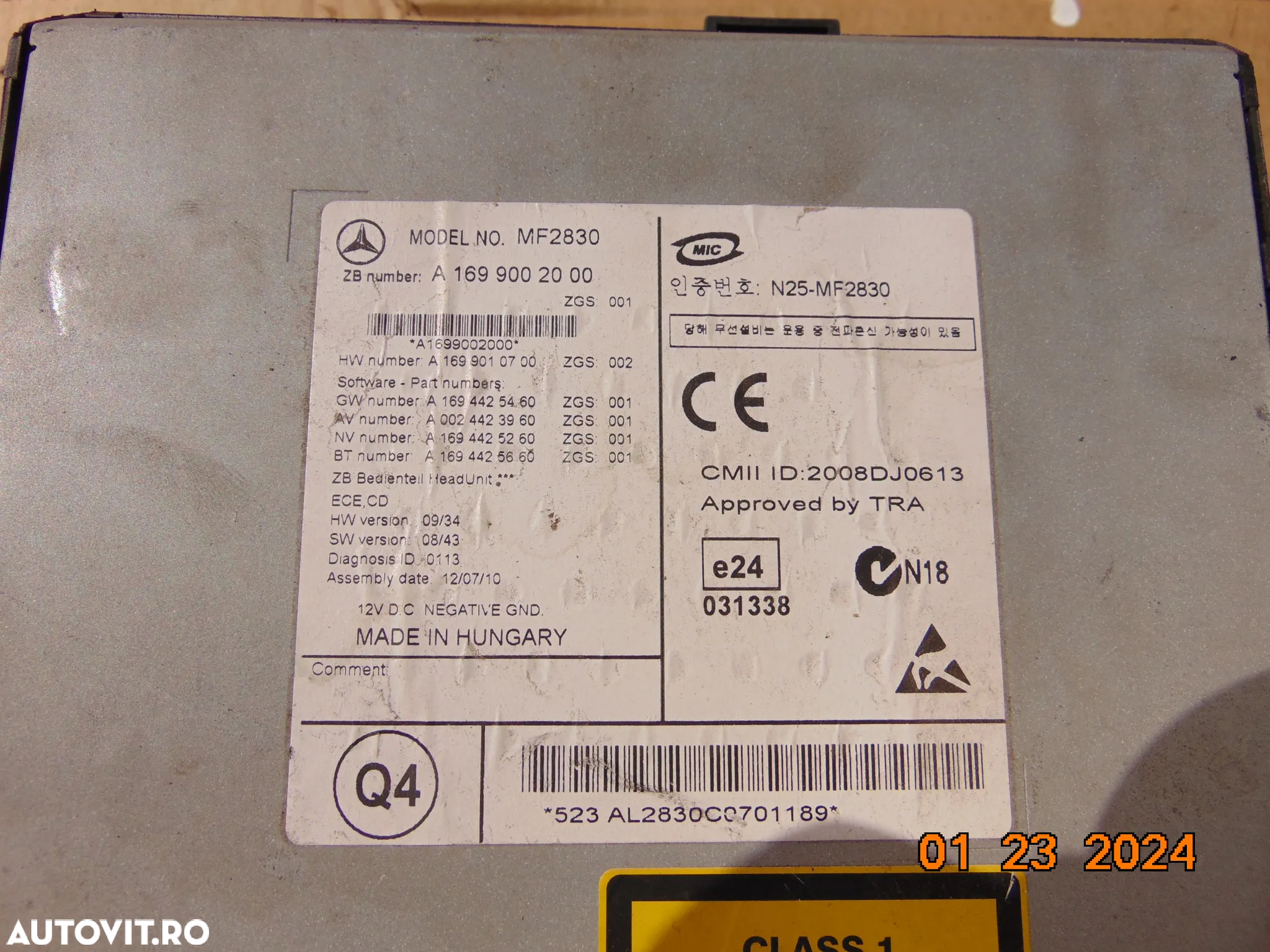 Radio Cd Mercedes Sprinter Vito A Class w169 b class w245 - 5