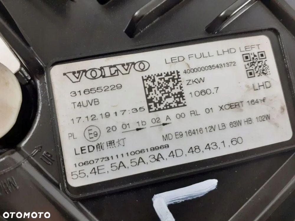 Volvo XC60 II lampa lewa FULL LED 17-22r.31655229 - 10