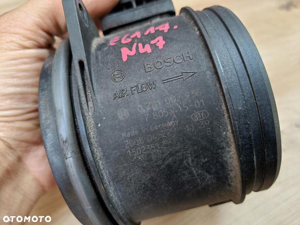 BMW E60 E61 2.0D N47 3.0D PRZEPŁYWOMIERZ POWIETRZA 7805415 - 2