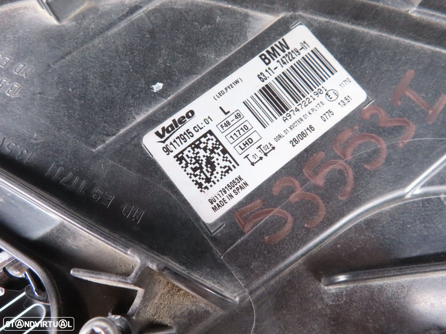 Farol LED Esquerdo Usado / Original BMW X1 (F48) 63117472219 / 63117436461 - 9