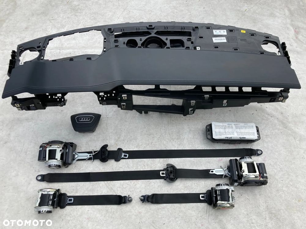 AUDI A6 S6 RS6 C8 A7 S7 RS7 4K DESKA KONSOLA KOKPIT PULPIT PÓŁKA PARAPET PODUSZKI POWIETRZNE AIRBAG KURTYNY KURTYNA PASY PAS BEZPIECZEŃSTWA Oryginał SKÓRA Okazja - 1