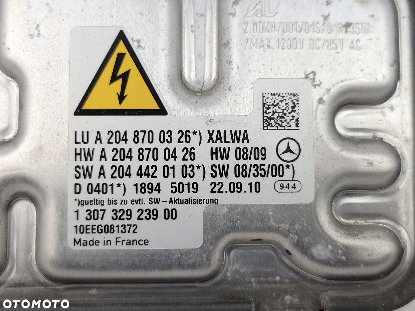 MERCEDES W204 PRZETWORNICA MODUŁ LAMPY XENON A2048700326 - 3
