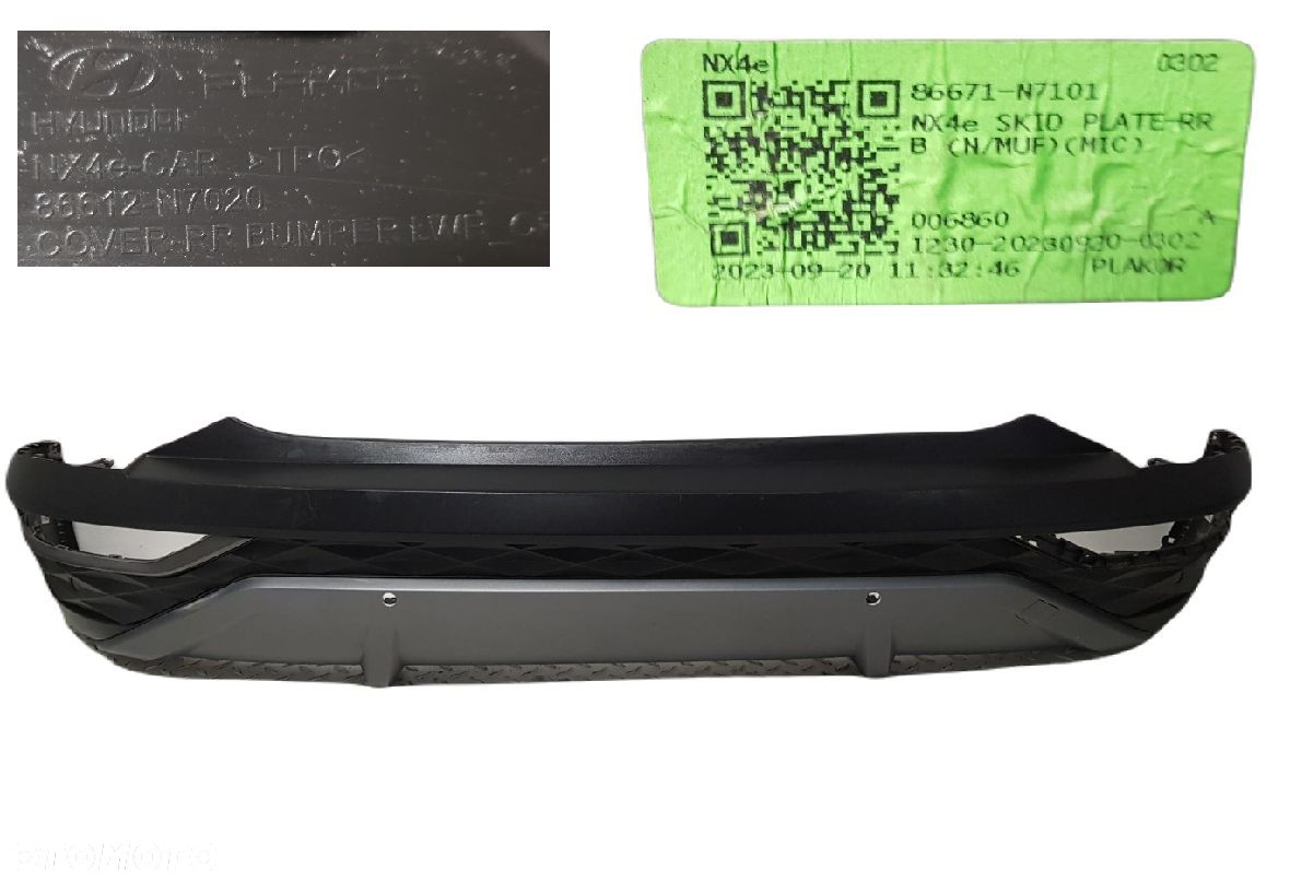 ŁADNY ORYGINALNY SPOILER  ZDERZAK TYLNY TYŁ PDC HYUNDAI TUCSON IV 4 20- 86612-N7020 86671-N7101 NX4E - 1