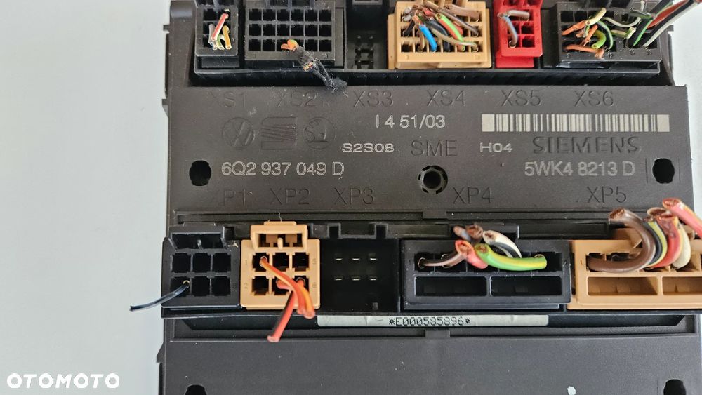 VW Polo 4 IV 9N okular 3 drzwi 3D Moduł bordnetz Sterownik komfortu BCM 6Q2937049D - 2