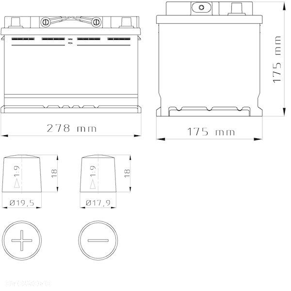 Akumulator FIAMM Titanium PRO L3B 75P 75Ah 730A - 4