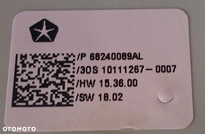 U8 CHRYSLER PACIFICA II 16- PANEL KLIMATYZACJI SELEKTOR BIEGÓW 6EV431X8AB - 6