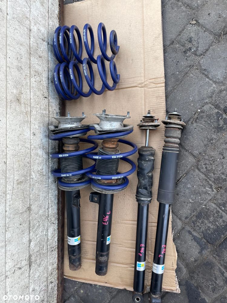 BMW E46 AMORTYZATOR BILSTEIN SPRĘŻYNY OBNIŻAJĄCE PRZÓD TYŁ H&R - 1