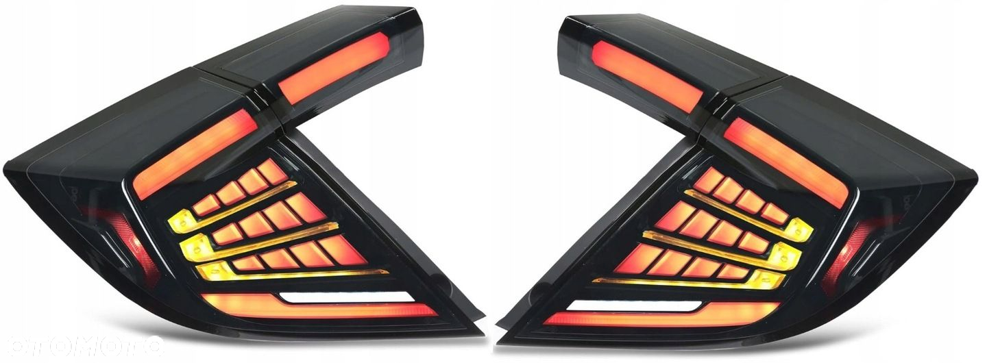 Lampy tyl ne kpl Vland Led Neon Diody Tuning Black Honda Civic X 10 16- HB - 2