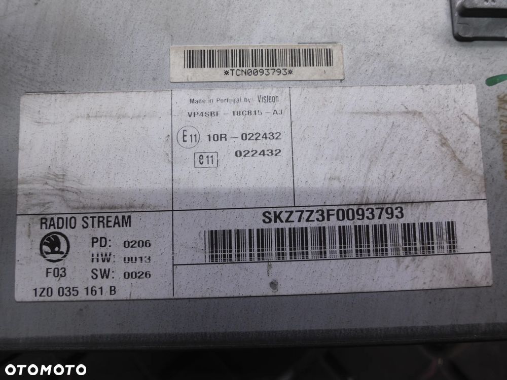 RADIO FABRYCZNE CD SKODA OCTAVIA 2 1Z0035161B - 4