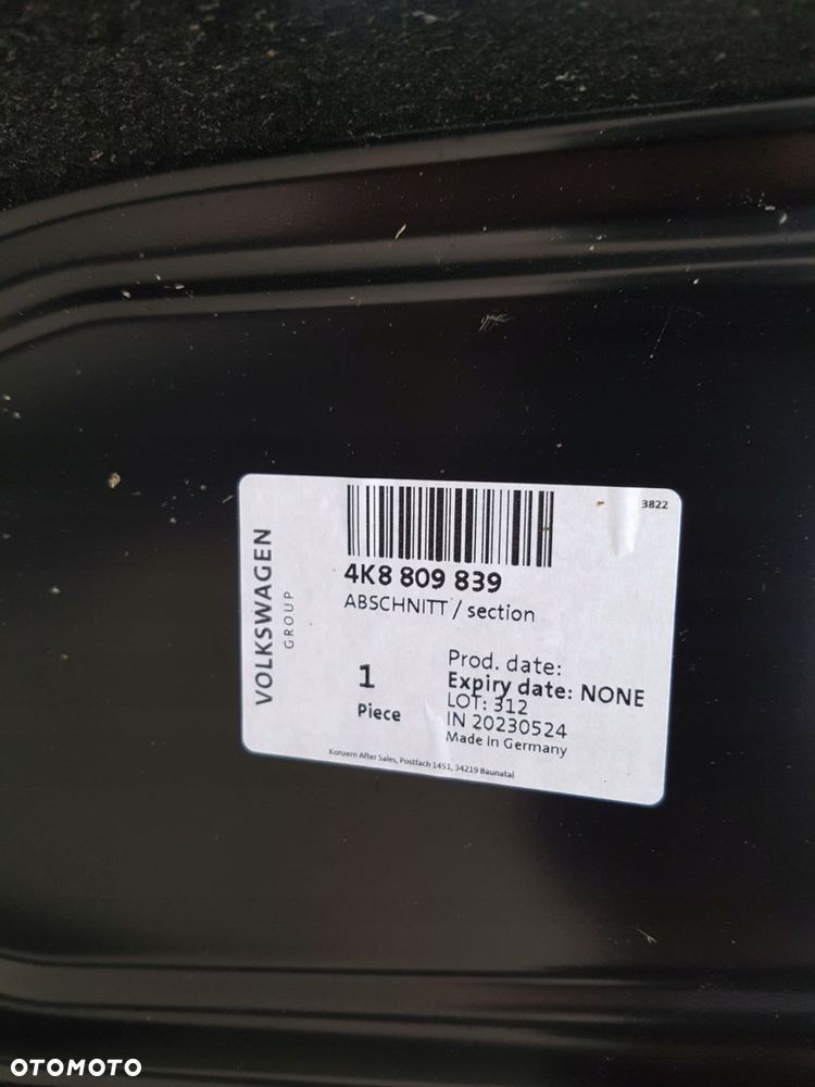 audi a7 17^ lewy próg rama bok słupek 4k8809839 - 5