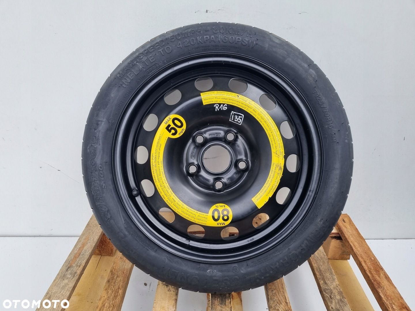 Audi Seat Vw Golf V KOŁO DOJAZDOWE dojazdówka 125/70 R16 1K0601027F 5x112 - 1
