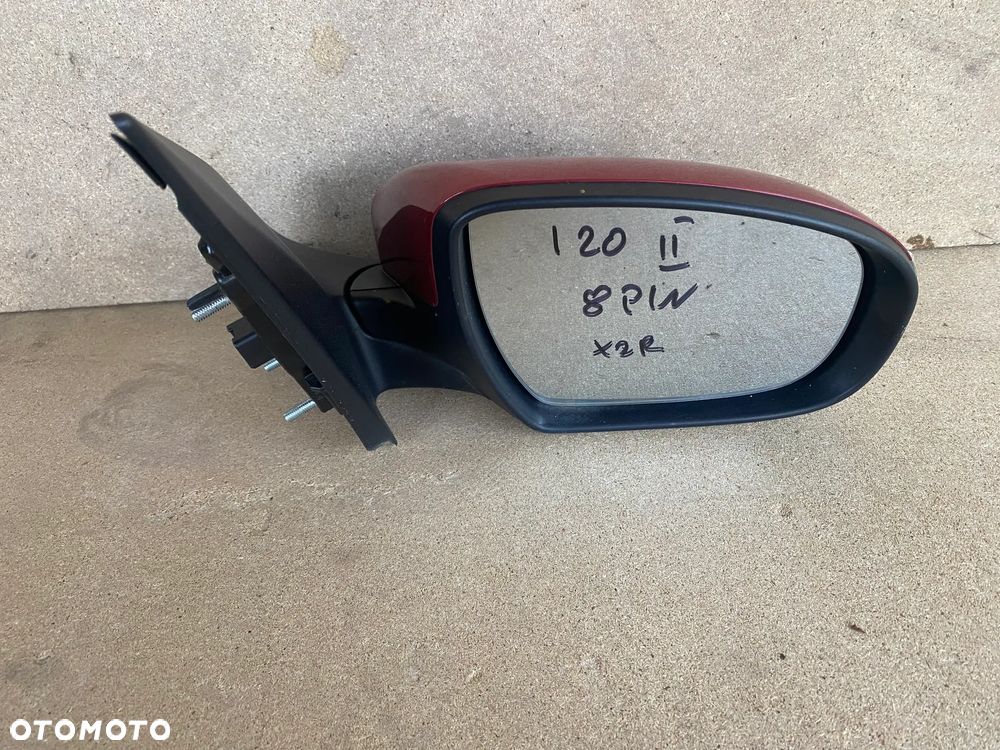 LUSTERKO PRAWE HYUNDAI I20 II 8PIN KOLOR X2R CZERWONY - 1