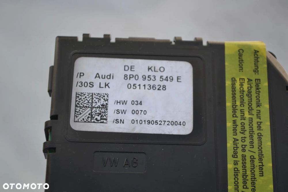 AUDI A3 8P MODUŁ POD KIEROWNICĘ 8P0953549E - 2