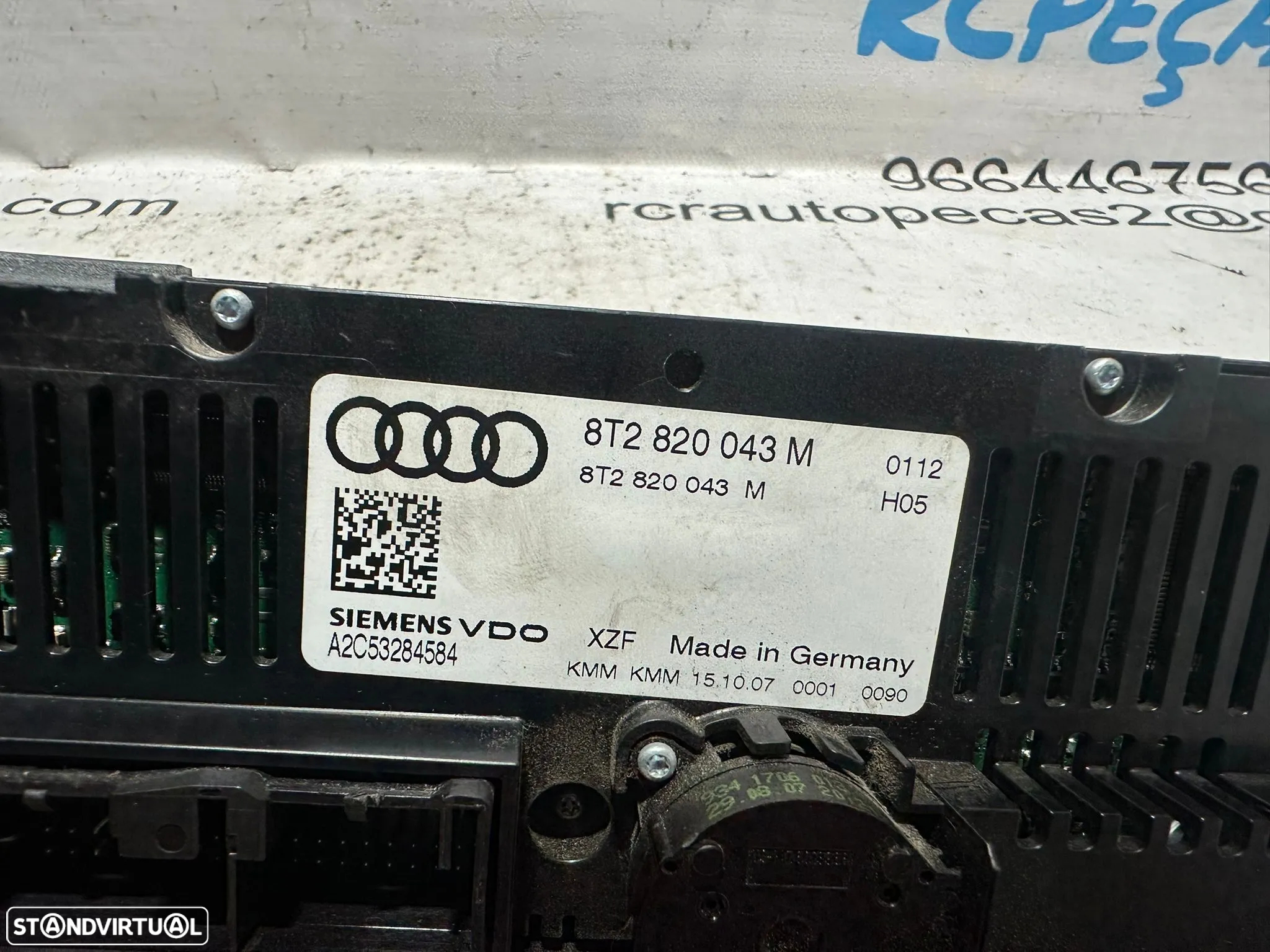 .DISPLAY SOFAGEM COMANDO CHAUFFAGE AR CONDICIONADO AC CLIMATRONIC SIEMENS VDO AUDI A4 B8 A5 8T2820043M 8T2820043 A2C53284584 - 6