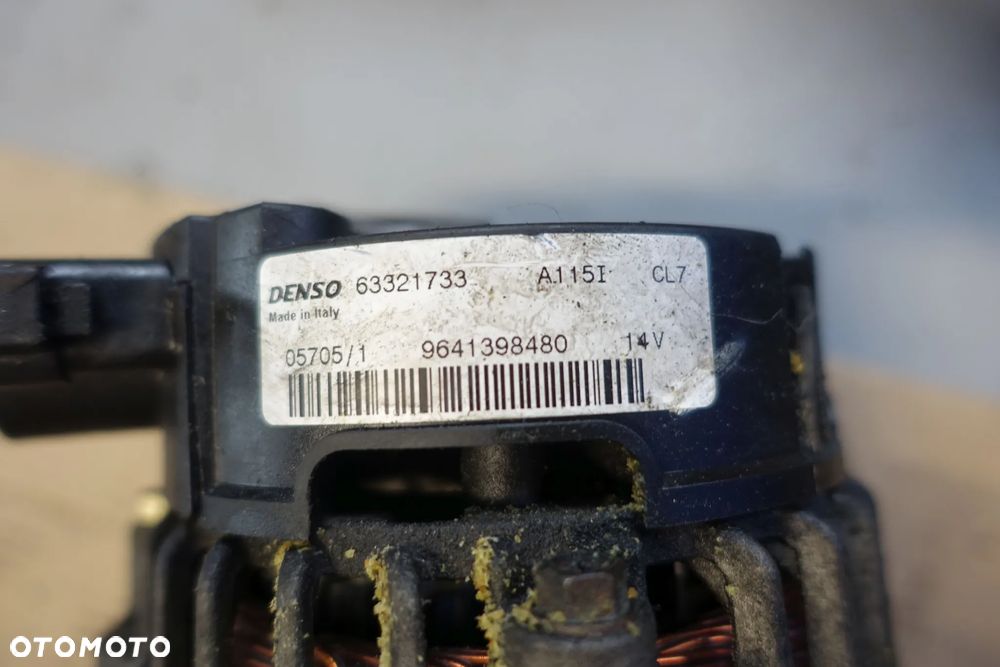 ALTERNATOR PEUGEOT 206 1.4 1.6 B 9641398480 - 2