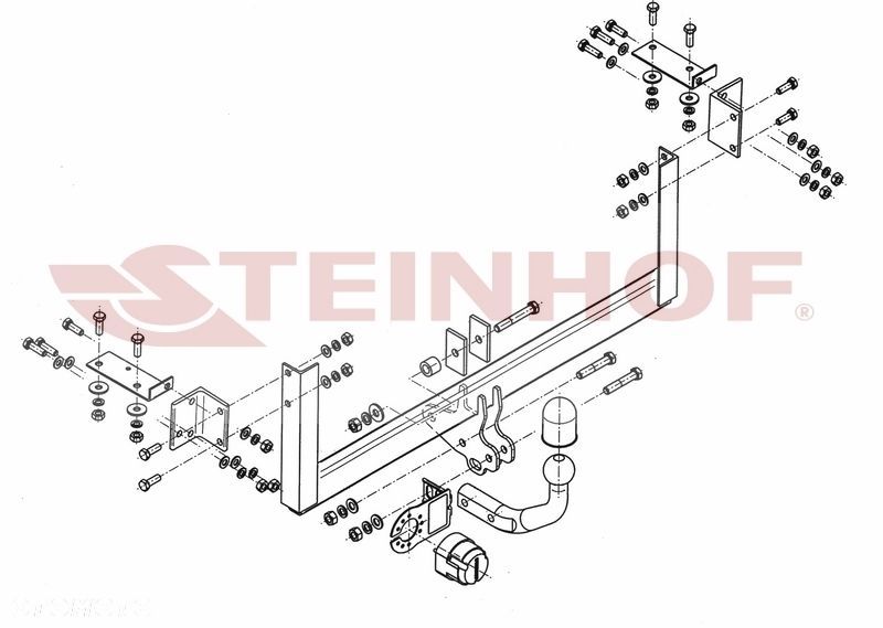 Hak holowniczy + WIĄZKA 7PIN do Suzuki Alto GF od 2009 - 2