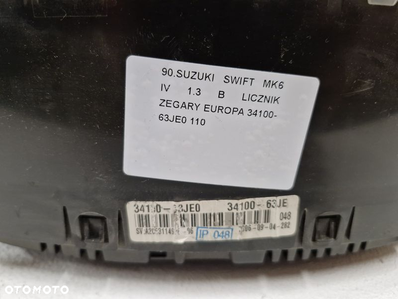 SUZUKI SWIFT MK6 IV 1.3 B LICZNIK ZEGARY EUROPA 34100-63JE0 - 7