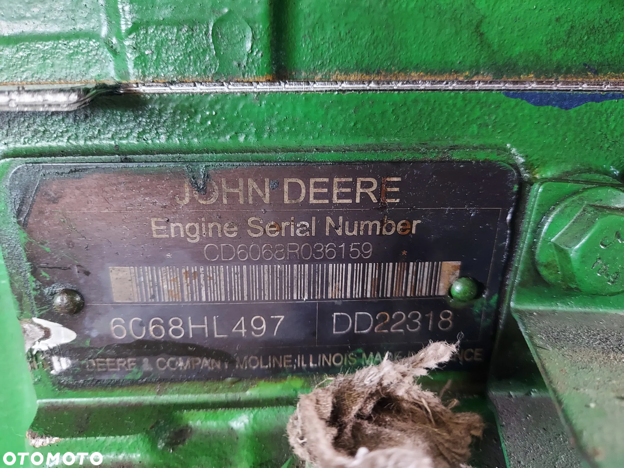 Silnik CIĄGNIK 6068HL497 DD22318 John Deere 6210R 2013r - 10