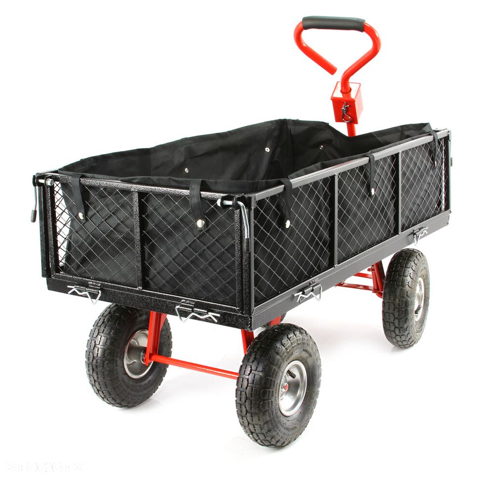 WÓZEK OGRODOWY TURYSTYCZNY PLAŻOWY TRANSPORTOWY 400KG + WKŁAD MATERIAŁOWY MAR-POL M85262 - 5