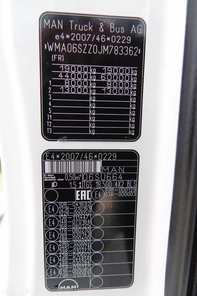 MAN TGS 18.500 / SISTEM HIDRAULIC / RETARDER / CABINĂ JOSĂ / RIO NAVI / EURO 6 / - - 38