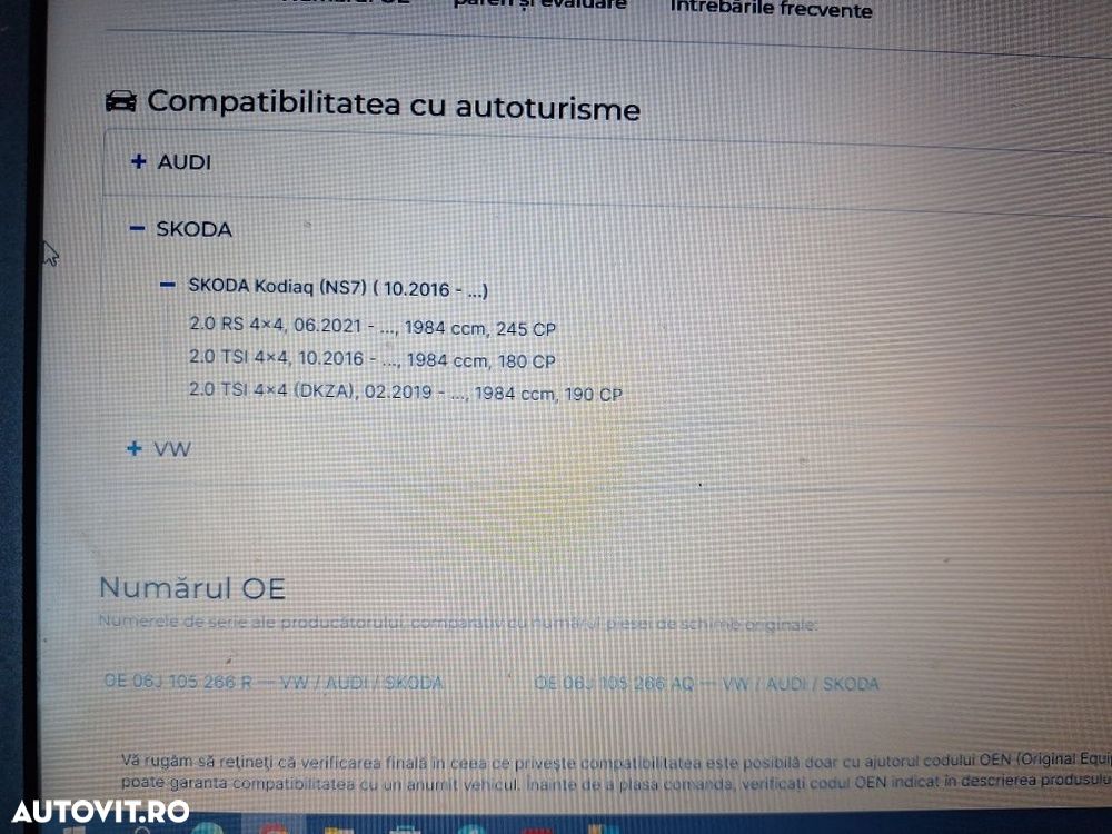 Volanta masa dubla VW Tiguan, Audi Q3 Skoda Kodiaq 2.0 tsf tfsi 4x4 - 5
