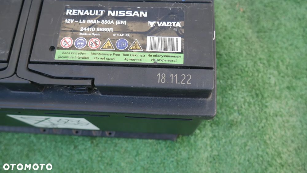 AKUMULATOR 12V 95AH 850A L5 RENAULT NISSAN OE 244109889R VARTA - 3
