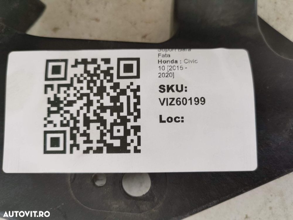 Suport Bara Fata Honda  Civic 10 2015 2016 2017 2018 2019 2020 Origina - 8