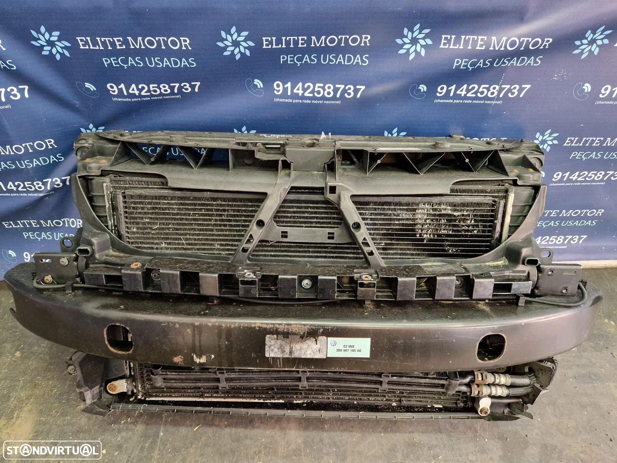 Frente de fibra usada VW PHAETON 3.0 TDI radiadores reforço ventiladores - 1